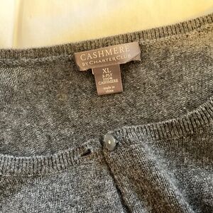 Cashmere by Charter Club Women’s Grey Size XL Cashmere Sweater